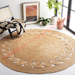 พรมวิ่งปอกระเจาการออกแบบที่แคบยาวเหมาะสำหรับบันไดทางเดินและเพิ่มความสง่างามตามธรรมชาติให้กับพื้นที่แคบๆที่บ้าน - Product Image 3