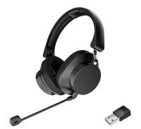 Penjualan Terbaik Headset Gaming Komputer Dongle USB Nirkabel dengan Mikrofon Lepas Headset Peredam Kebisingan untuk Permainan dan Pertemuan