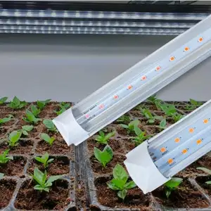 Horticultura hidropônica lâmpada espectro completo ajustável T8 Led tubo estufa plantio 8W Led levou crescer luz bar