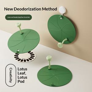 <span class=keywords><strong>Couvre</strong></span>-drain de <span class=keywords><strong>sol</strong></span> en silicone anti-odeur en forme de feuille de lotus, bouchon d'égout, couvercle scellé, style moderne et simple, dispositif de toilette imperméable et parfumé - Product Image 4
