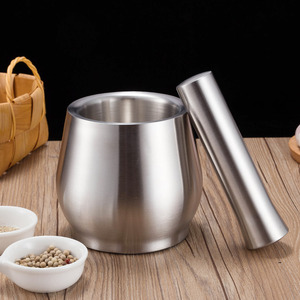 manufacturers Garlic Pugging Pot Pharmacy Bowl mortar with pestle - Product Image 2