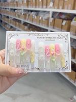Ensemble de faux ongles de luxe |   Ongles réutilisables en forme de stiletto, extra longs, avec logo personnalisé, en matériau ABS, 10 pièces
