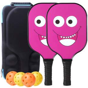 Juego de Palas de Pickleball de Fibra de Vidrio Personalizadas para Niños, Núcleo de Panal, Ligeras, Duraderas, Raqueta de 14 mm, Bolsa de Transporte de Poliéster, Interior - Product Image 2