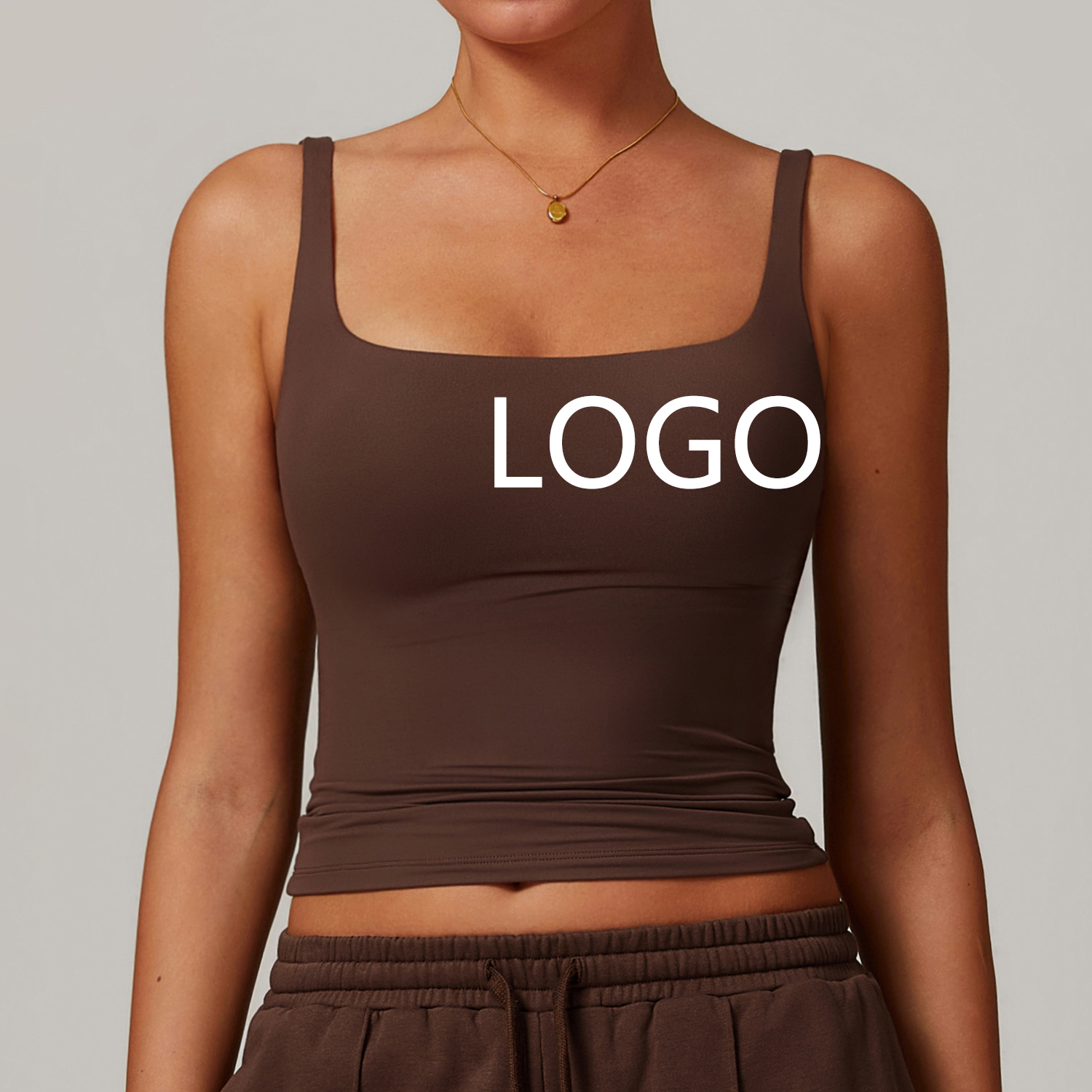 Customized Logo Tight Yoga Vest Quick-Drying Fitness Wear Breathable Versatile Outdoor Running Sports Underwear Beautiful Back