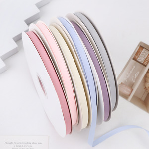 Nine-Colored Ribbon Grosgrain Ribbon 1Cm Solid Color Woven Elastic For DIY Bow Clothing Accessories - Product Image 3