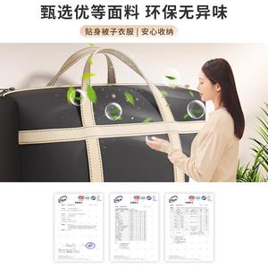 ถุงผ้าอ๊อกซ์ฟอร์ดสำหรับจัดเก็บสัมภาระ ขนาดใหญ่ รูปทรงสี่เหลี่ยมผืนผ้า สำหรับเสื้อผ้า ผ้าห่ม กระเป๋าเดินทาง เครื่องนอน - Product Image 4