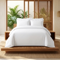 Vente en gros de linge de lit d'hôtel 5 étoiles de luxe 100 pur coton ensemble de draps d'hôtel blanc uni