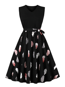 Robe d'été pour femmes, robe décontractée à pois, élégante, rétro, vintage, années 50, années 60, robe femme, rockabilly, <span class=keywords><strong>pin</strong></span>-<span class=keywords><strong>up</strong></span>, vêtements personnalisés de marque - Product Image 5