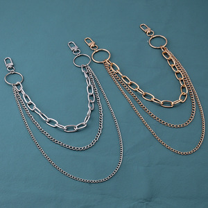Cadena de cintura de borlas multicapa Yueli, estilo hip hop, de aleación de zinc, para uso diario, con decoración de anillo. - Product Image 3