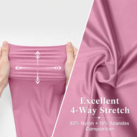 Vente en gros 170GSM 82% Nylon 18% Spandex Tissu brillant 40D Tissu huilé pour la décoration de la maison
