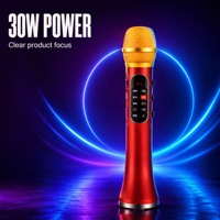 Microphone sans fil avec moniteur/écran, microfono inalambrico profesional, système de haut-parleurs pour karaoké, OEM USB Studio