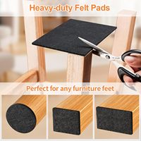 Patins en feutre adhésifs de qualité supérieure pour meubles, protection anti-rayures pour pieds de meubles et portes d'armoires sur sols en bois dur