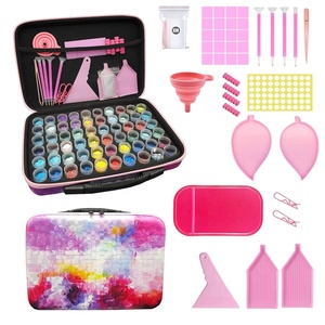 Sac de rangement pour peinture au diamant en acrylique XIXI avec fermeture éclair et kit d'outils - Accessoires de peinture à la main DIY - Product Image 1