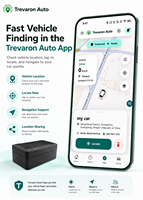 Traceur GPS de véhicule Trevaron Auto 10000mAh avec localisation rapide, traceur GPS magnétique pour voiture, alertes via application, abonnement requis