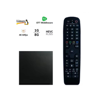 Decodificador de TV STB Ott con el Último Sistema Operativo Linux, 4K, 1GB de RAM, 8GB de ROM, Núcleo Cuádruple, WiFi de Doble Banda 2.4G y 5G, LAN de 100M y Middleware