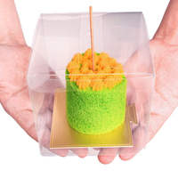 Anteng Lot de 25 boîtes à friandises en plastique transparent avec trou pour gâteaux, macarons, bonbons, macarons, boîtes d'emballage transparentes