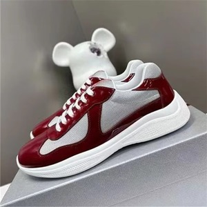 <span class=keywords><strong>Chaussures</strong></span> <span class=keywords><strong>de</strong></span> sport tendance <span class=keywords><strong>de</strong></span> luxe européennes et américaines pour hommes et femmes, en maille et cuir véritable, à lacets, basses, décontractées - Product Image 1