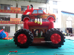 Maison de rebond de <span class=keywords><strong>camion</strong></span> gonflable 5 en 1 Sports de plein air jouet Boomerang balle volante parcours d'obstacles commerciaux - Product Image 2