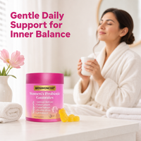 Gummies Probiotiques pour Femmes Soutien Équilibre pH Intime Flore Vaginale 60 Unités Ananas Vente en Gros