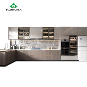 Ensemble d'armoires de cuisine modulaires modernes TUZHI, matériaux écologiques ignifuges, construction en contreplaqué, accessoires complets - Product Image 2