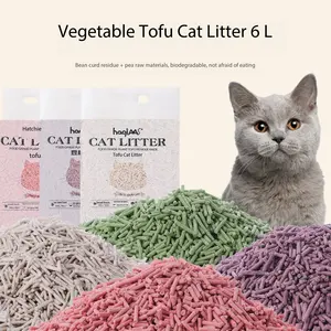 Litière agglomérante pour chat-Litière pour chat mélangée au tofu et au charbon actif avec bentonite naturelle