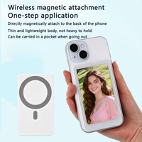 Écran tactile magnétique pour selfie avec flash, écran arrière pour selfie, miroir portable léger pour selfie, mise en miroir de l'écran du téléphone