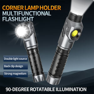 Lampe <span class=keywords><strong>de</strong></span> <span class=keywords><strong>travail</strong></span> multifonctionnelle COB <span class=keywords><strong>de</strong></span> 1400 lumens, rechargeable, en alliage d'aluminium, lampe d'angle à double source, clip magnétique pour stylo, <span class=keywords><strong>phare</strong></span> IP44 - Product Image 2