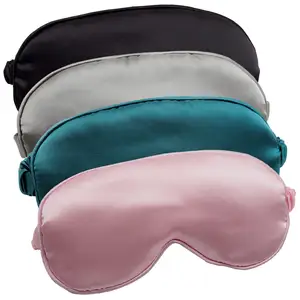 Mascherine minimaliste morbide per dormire copri occhi in raso di seta morbido raso con cinturino elastico da notte ombretto da donna