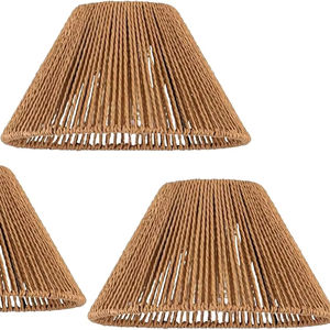 Lámpara colgante de ratán bohemio YULIN JIAFU, <span class=keywords><strong>ventilador</strong></span> de <span class=keywords><strong>techo</strong></span> de repuesto, cubiertas de bombillas, pantallas de luz para accesorios de iluminación colgantes - Product Image 1