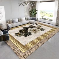 Salon grand tapis en cachemire matériau en microfibre chambre à coucher tapis de maison tapis lavable de luxe léger nordique