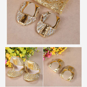 Kadın katlanabilir taşınabilir seyahat göbek dans ayakkabıları düz rulo Up terlik kapalı egzersiz göbek bale dans ayakkabıları kızlar kadın - Product Image 6