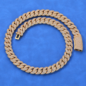 Fashion VVS1 Moissanite Prong Cuban Link <b>Chain</b> 925 Sterling Silver Custom <b>Iced</b> <b>Out</b> Hip Hop Bling Necklace Jewelry Tester Pass - Product Image 1