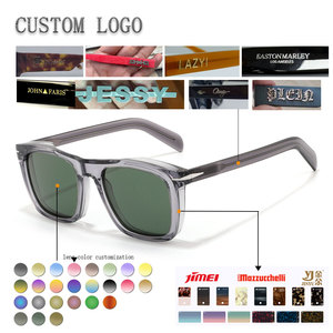 Gafas de Sol Rectangulares con Logotipo Personalizado, Montura Completa de Concha de Tortuga, Lentes Marrones, Protección Anti-UV, Unisex para Adultos - Product Image 2