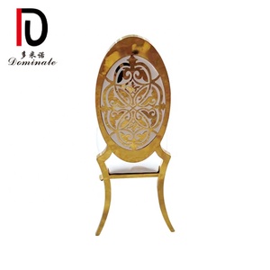 Diseño de lingote de flores doradas, cuero PU, terciopelo, pies de serpiente, acero inoxidable, hotel, banquete, evento, silla de boda - Product Image 5