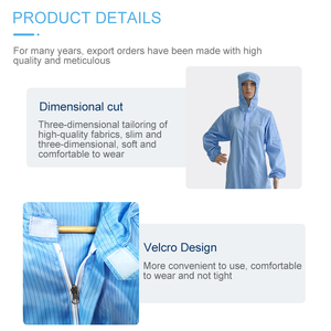 Setelan pakaian kerja pelindung makanan, pakaian kerja terpisah bertudung pelindung makanan, Anti debu, nyaman, Anti statis, fitur keselamatan bengkel produksi pabrik - Product Image 3