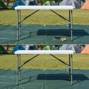 Table pliante d'extérieur 6 pieds (180 cm) de long, design moderne, structure en plastique et en fer - Product Image 6