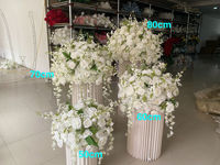 Boule de fleur artificielle en soie M97 Décoration de mariage Boule de fleur de rose blanche Centres de table Décoration de boule de fleur de rose blanche