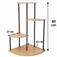 Meuble d'angle transfrontalier, support triangulaire pour plantes, étagère de rangement à quatre niveaux sur pied pour salon