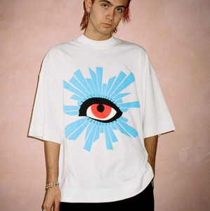 Maglia personalizzata serigrafia 3D con stampa a sbuffo Jersey in cotone con collo spesso pesante e corte da uomo - Product Image 1