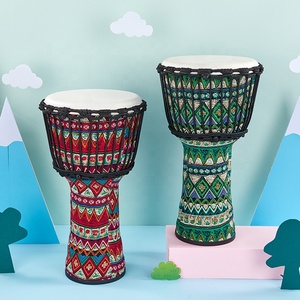 Instrument de <span class=keywords><strong>musique</strong></span> à percussion bon marché tambour coloré jouets musicaux pour bébés design moderne contreplaqué pour enfants tambours africains - Product Image 2