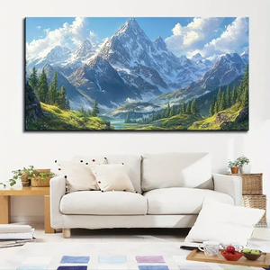 Quadri Paesaggistici Antichi con Albero su Tela con Cornice in Legno Massiccio da 1,5 Pollici, Murales per Arredamento Pareti Soggiorno e Camera da Letto in Stile Rurale - Product Image 3