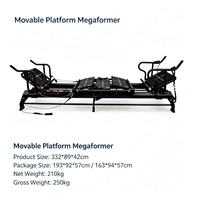 Plataforma Móvil para Máquina de Pilates, Marco de Aluminio, Cama Deslizante Segmentada Reversible, Duradera, Profesional, para Estudio de Pilates
