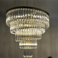 Longue led spirale lustre en cristal pour la maison hôtel k9 cristal escaliers lampes suspendues