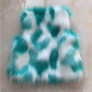 Chaleco de Piel Sintética para Niñas, sin Mangas, Cálido y a la Moda para Invierno, Colorido, Estilo Macaron, Pedido de Muestra - Product Image 6