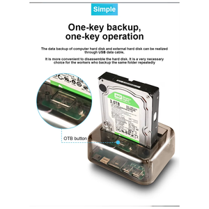 Carcasa de base de <span class=keywords><strong>disco</strong></span> dual USB 3,0 SATA <span class=keywords><strong>IDE</strong></span> 2,5/3,5, carcasa de <span class=keywords><strong>disco</strong></span> <span class=keywords><strong>duro</strong></span>, carcasa de plástico SSD sin conexión, estación de acoplamiento HDD externa - Product Image 2