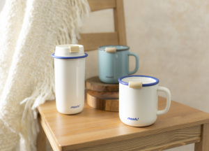 Superlative Quality Double Wall Structure Mosh! Stainless Steel <b>Latte</b> Mug 430ml Flask 0-6 Hours Thermal Insulation Silicone - Product Image 5