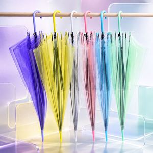 Parapluie Transparent POE à 8 Baleines avec Poignée à Crochet, Personnalisable avec Logo, Vente en Gros à Bas Prix, Idéal pour la Saison Pluvieuse et Cadeau de Détail - Product Image 1
