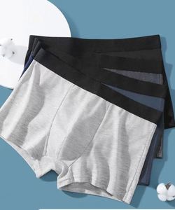 Ropa Interior Masculina, Bóxers de Color Sólido, Talla Grande, Transpirables, de Cintura Media, Tejidos, para Adolescentes - Product Image 3