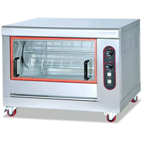 Rôtissoire à poulet au gaz 2025, capacité 15 poulets, en acier inoxydable, 220V, certifiée CE, pour la restauration