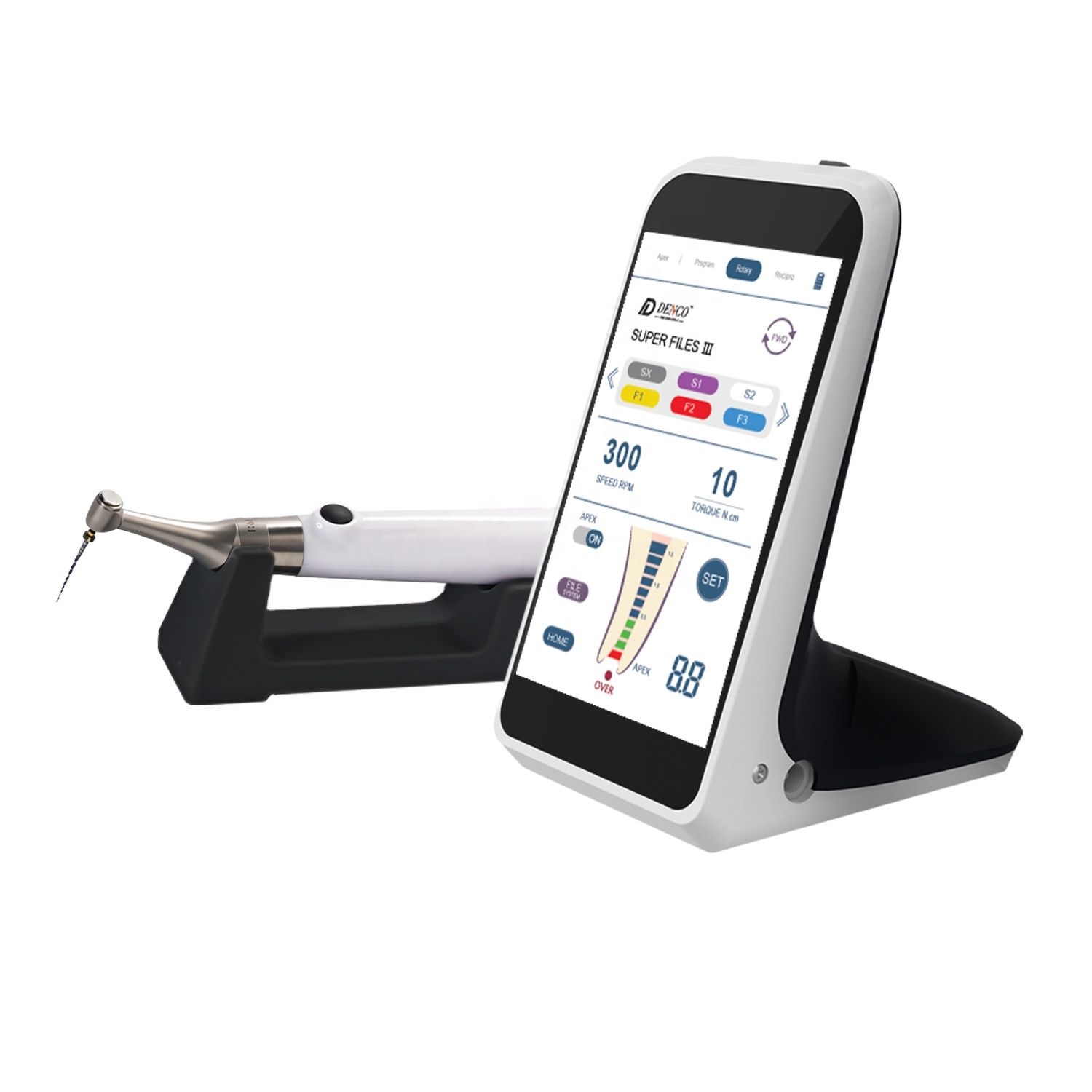 DENCO, новинка 4,25, первый сенсорный экран, эндодвигатель с апекслокатором